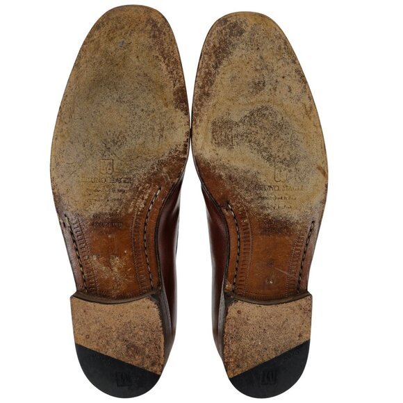 Exotic Bruno Magli Italy Brown Alligator Leather Oxfords Dress Shoes 10M Vintage - Picture 4 of 13
